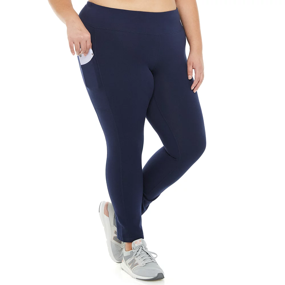 Plus Size Tek GearĀ® Pocket High-Waisted 7/8 Leggings