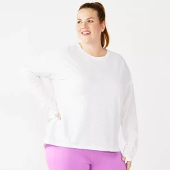 Plus Size Tek GearĀ® Mesh Crewneck Tee