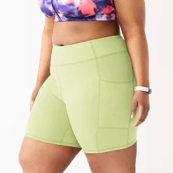 Plus Size Tek GearĀ® 7-in. Brushed High-Waisted Bike Shorts
