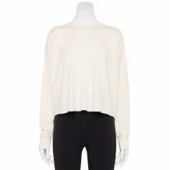 Women's Tek Gear® Easy French Terry Raw-Seam Tee