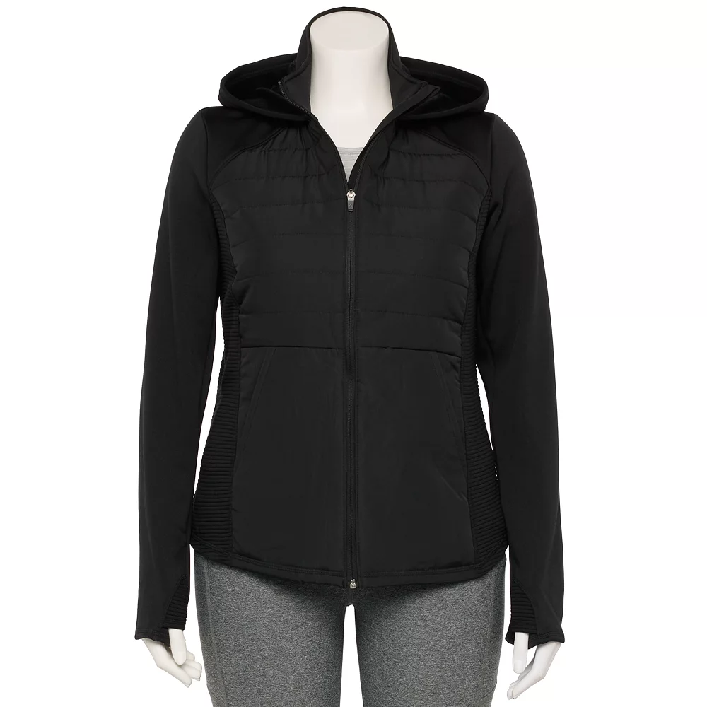 Plus Size Tek GearĀ® Hooded Mixed-Media Jacket - Image 2