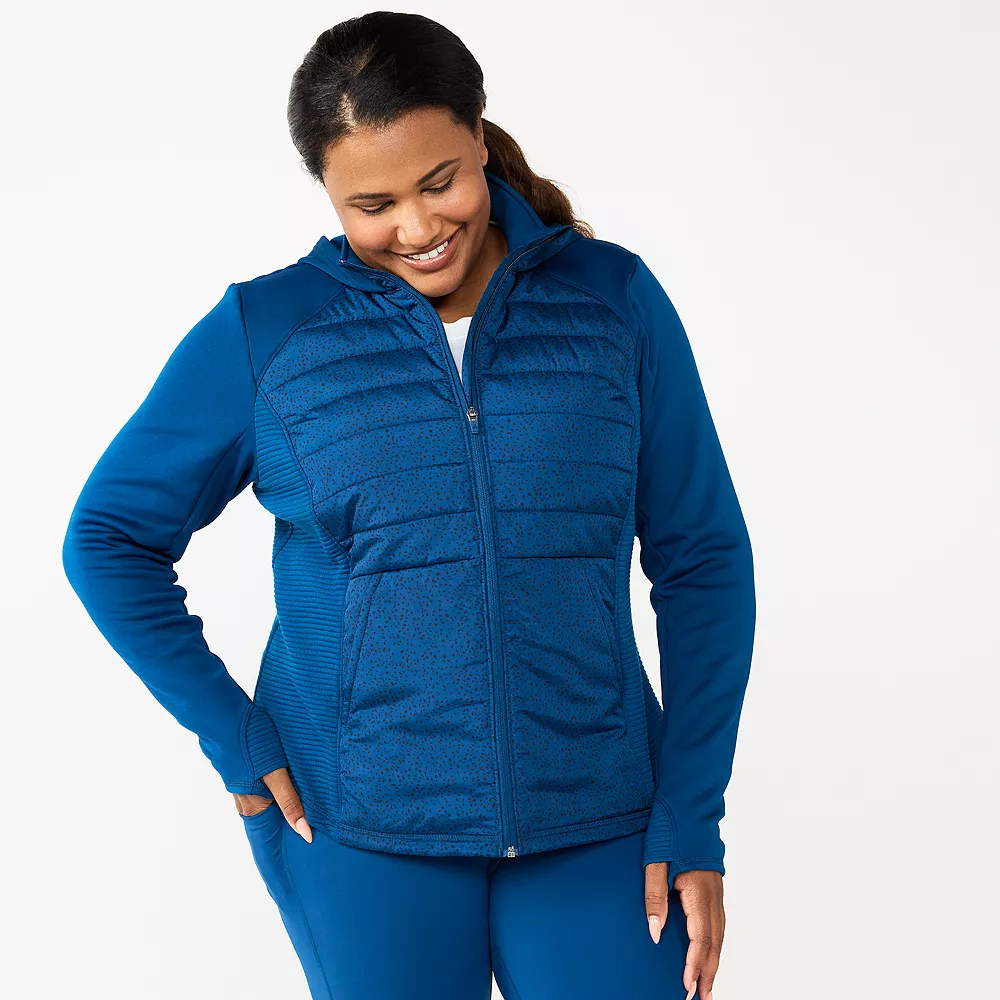 Plus Size Tek GearĀ® Hooded Mixed-Media Jacket - Image 5