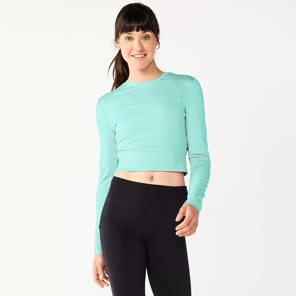 Women's Tek GearĀ® Ruffle Cutout Crop Tee