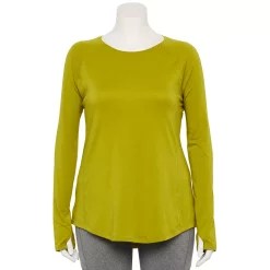 Plus Size Tek GearĀ® Soft Touch Long-Sleeve Tee