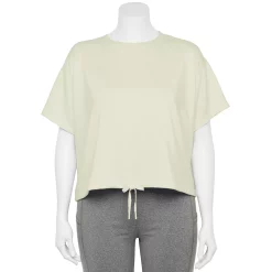 Plus Size Tek GearĀ® Stretch Fleece Cinched-Waist Top